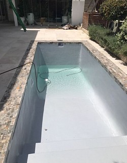 We are specialist of doing new swimming pool fiberglas and new lining. If you want to change from marblelite pool to fibreglass pool all is possible with us, Resizing swimming pool or reducing size of the pool .  Contact us  Whatsap number +27685471821 Or Email:kriomzoar@outlook.com